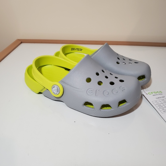 CROCS Other - NWT Classic Crocs Electro Kids Yellow Gray c12